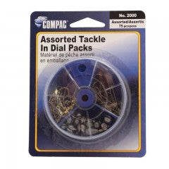 Compac Hooks, Sinkers & Swivels Dial Pack 75pcs