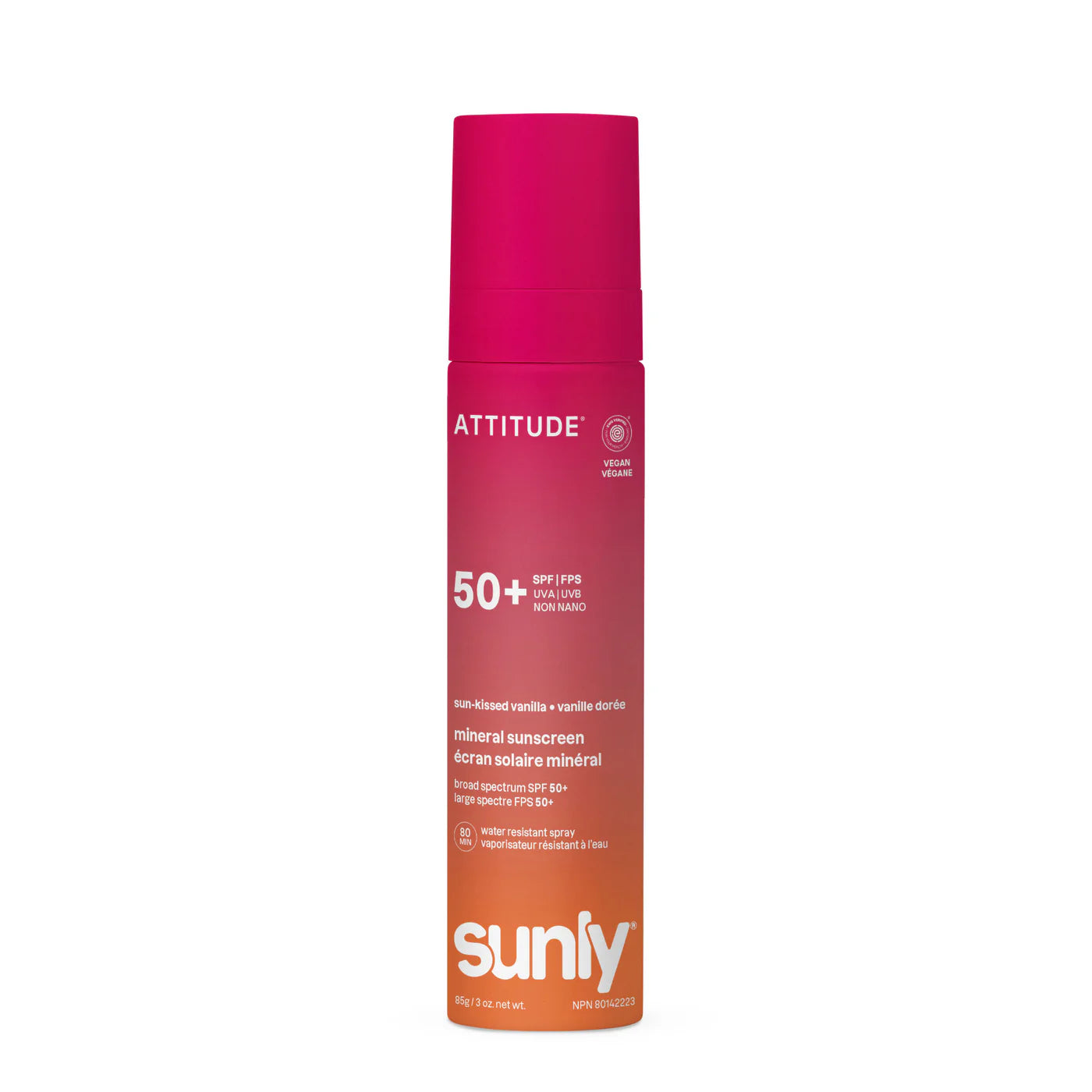 Attitude Sunly Mineral Sunscreen Spray 50spf