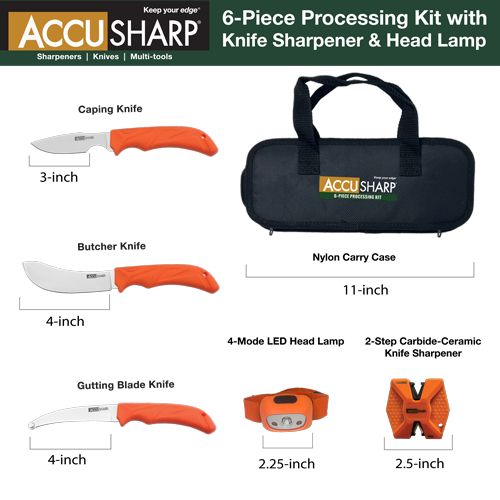 AccuSharp 6 Piece Processing Kit