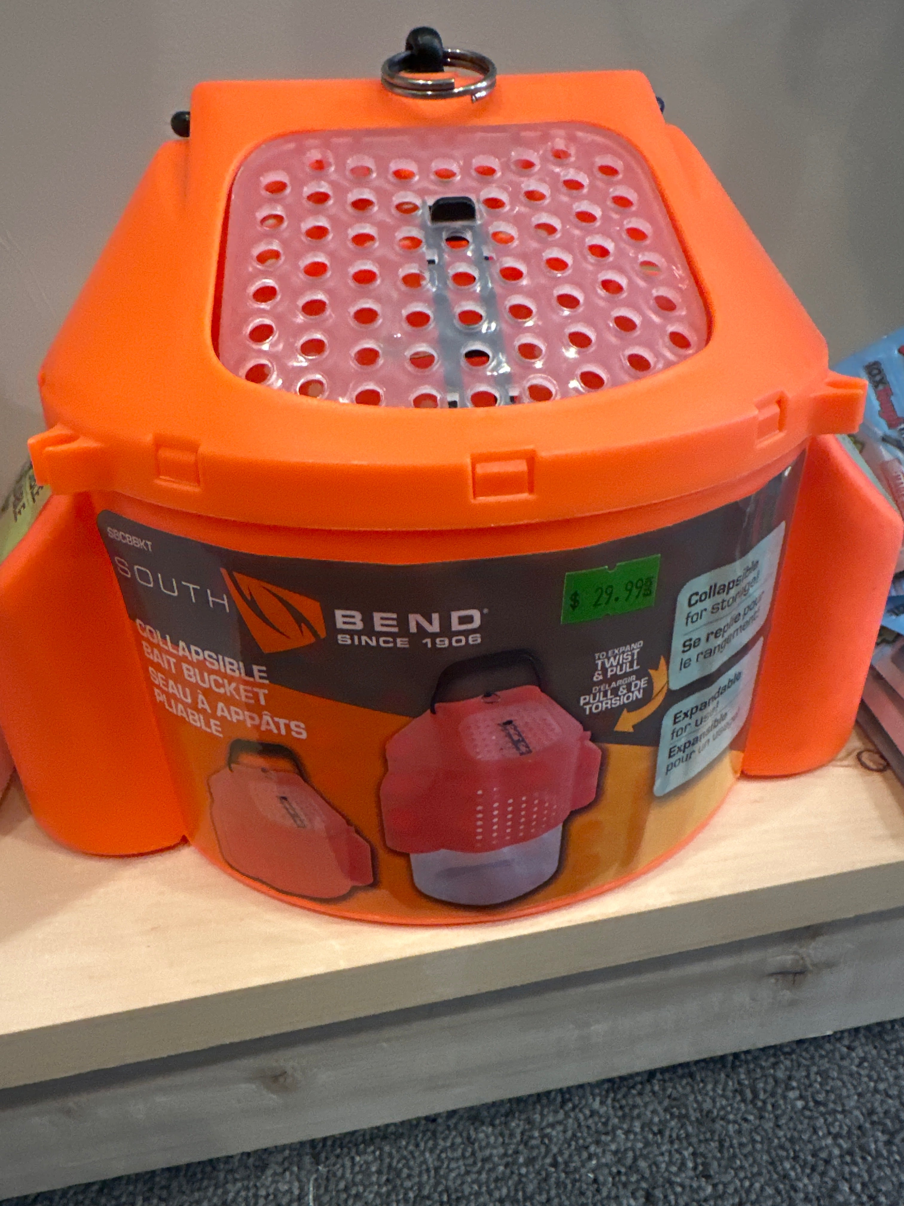 South Bend Collapsible Bait Bucket
