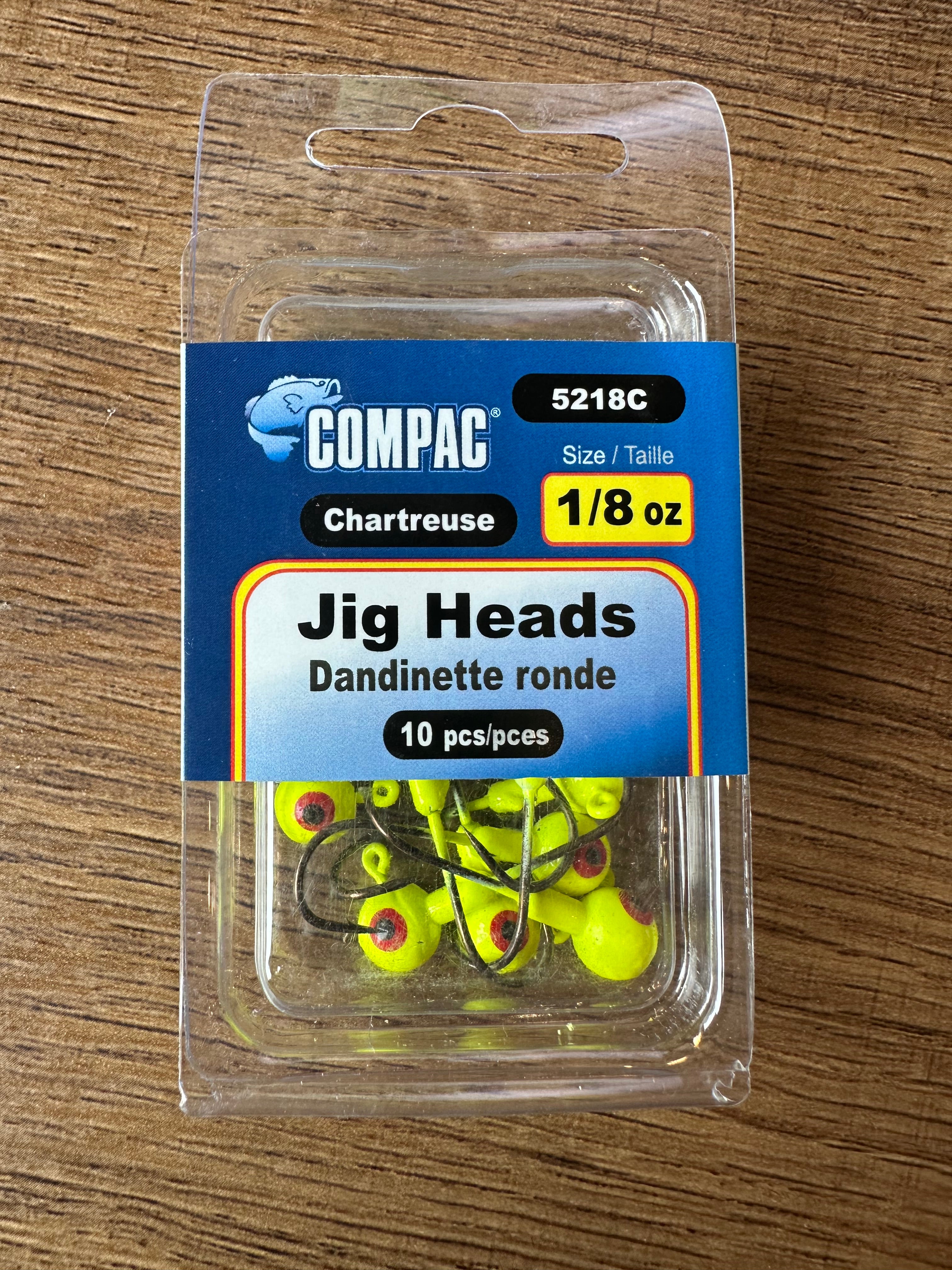 Compac Jig Heads 1/8oz 10pcs