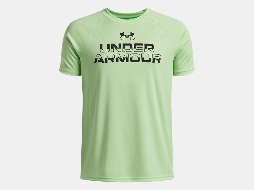 Under Armour Boys Tech Split Logo Short Sleeve