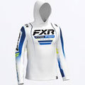 FXR Tournament Air UPF Hoodie White/Colbalt Mens