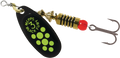 Mepps Black Fury Black Chartreuse Dots 1/30z