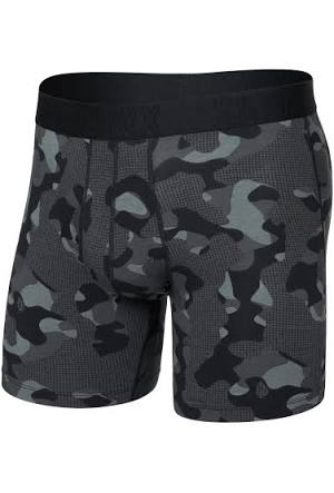 SAXX DropTemp Cooling Cotton 6" Boxer Brief Grey Camo