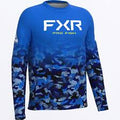 FXR Derby Drift Camo Air UPF Cobalt Hi Vis