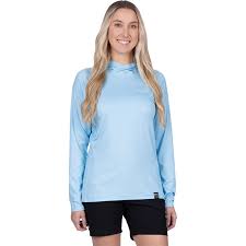 FXR Attack UPF Hoodie Maui Blue