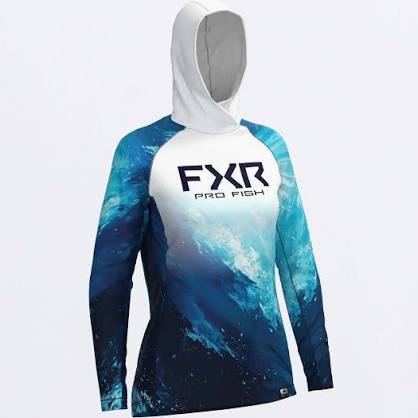 FXR Derby Swell UPF Hoodie Blue